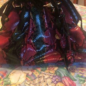 Brahmin snake skin purse.